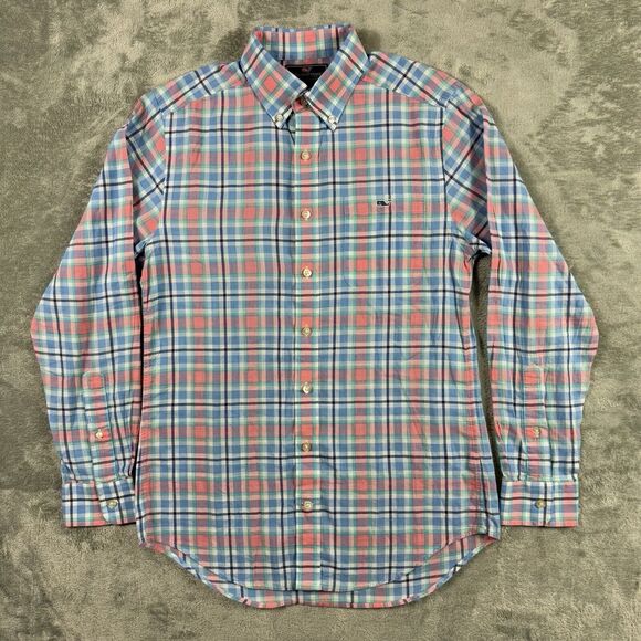 Vineyard Vines Slim Fit Tucker Shirt‎ Men's Size S Plaid Long Sleeve Button Down - Picture 1 of 14